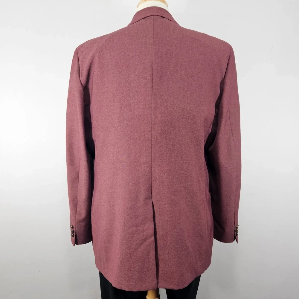 Botany 500 Men's‎ Sport Coat Blazer Two Button Maroon Polyester Size about 46L